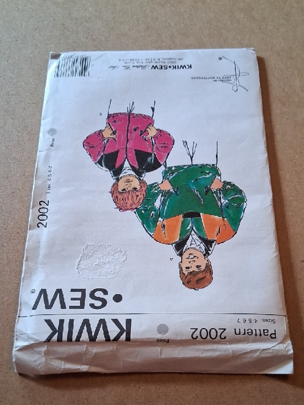KWIK•SEW Pattern 2002 Colorblock Pullover Jackets - Green & Pink - Picture 4 of 8